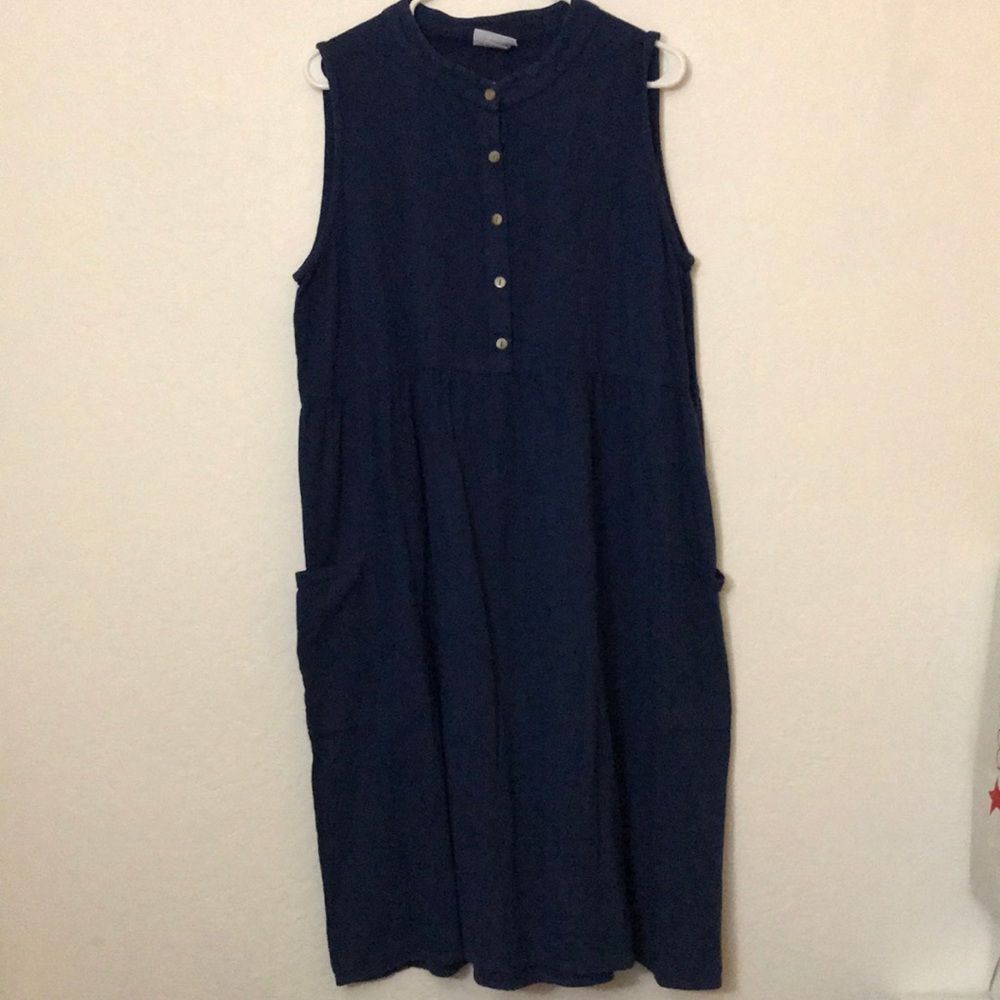 Handcrafted Blue Midi Dress